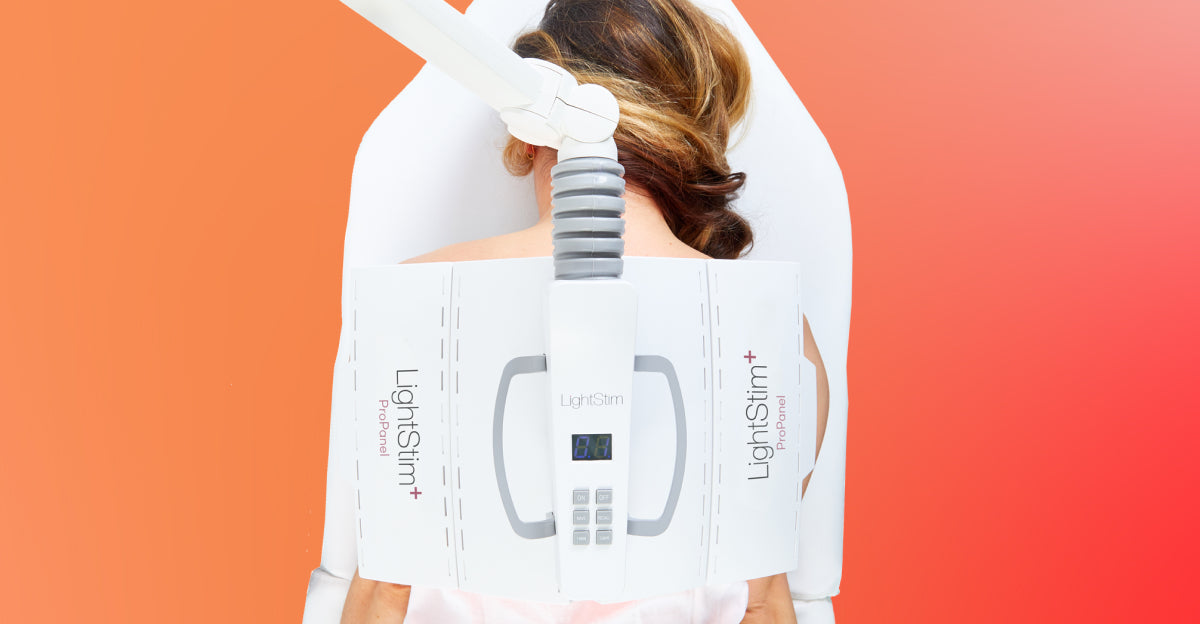 Patient receiving LightStim ProPanel Pain Treatment